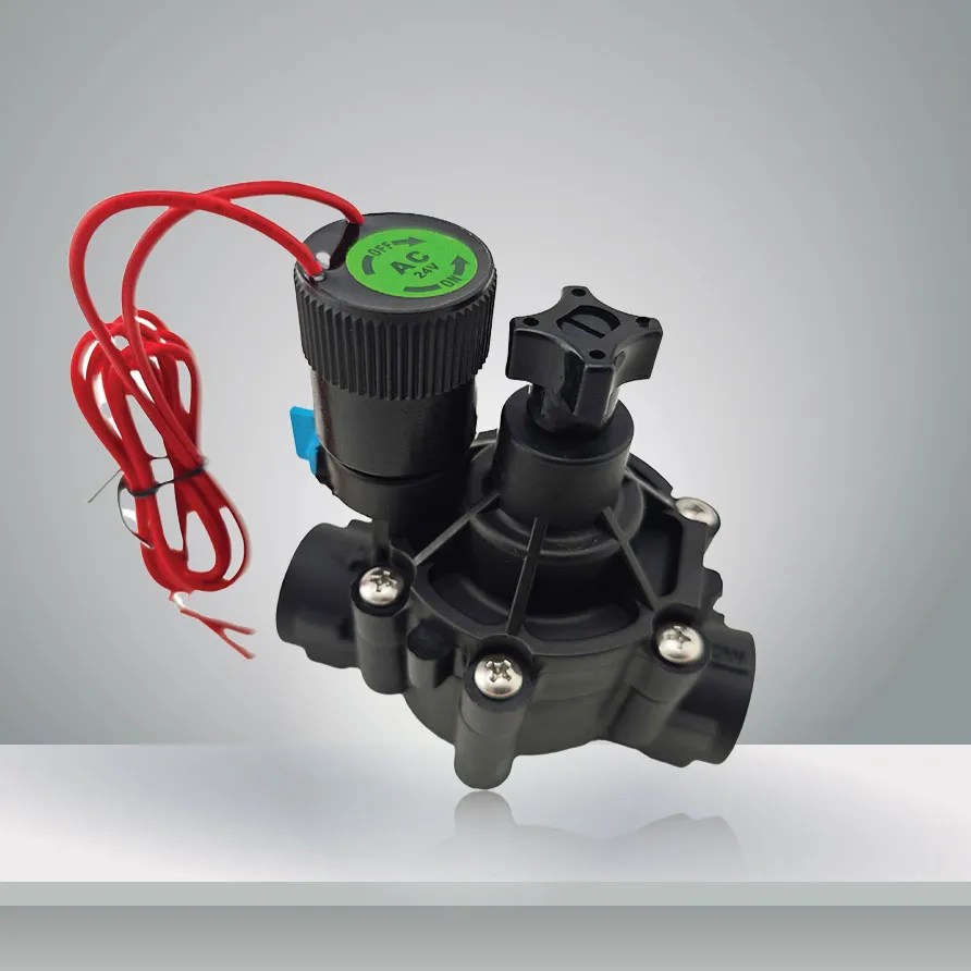 24VAC Solenoid Valve – 3/4" BSP (DN20) with Flow Control & Manual Override – Durable Nylon Body, 1-10 Bar Pressure – Ideal for Garden Sprinkler, Drip Irrigation (5m³/h Flow Rate) (1)